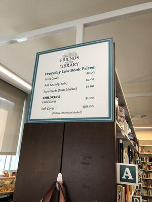 Bookstore prices