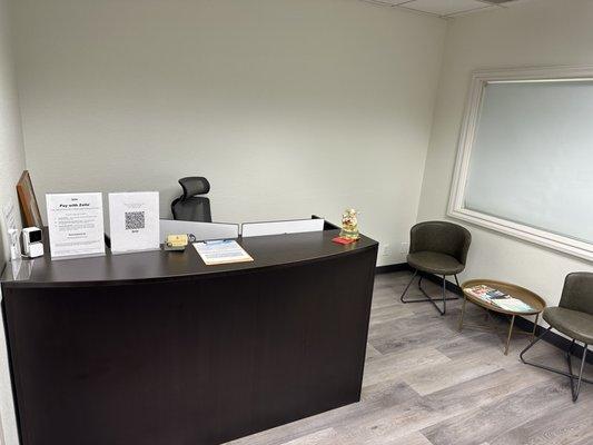 Front desk and spacious waiting area