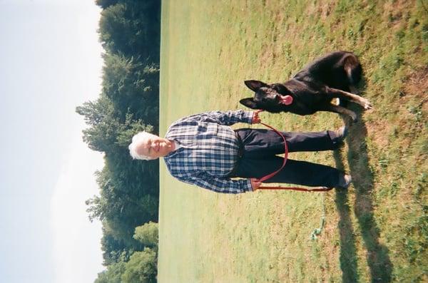 Dog Trainer Rich with his dog Molly