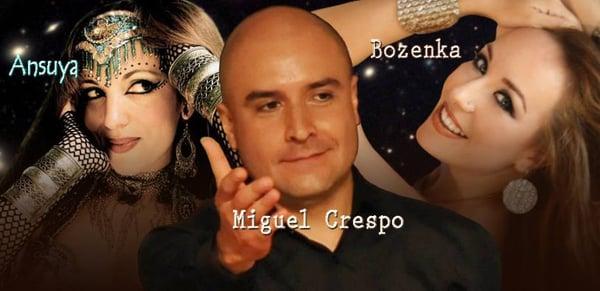 Bozenka, Ansuya, Miguel Crespo, international drummer extraordinaire.