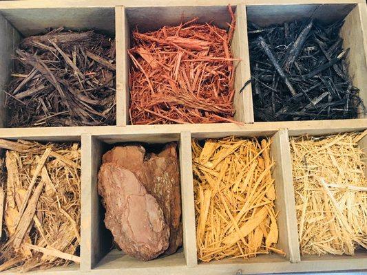 Brown, Red, Black, Cypress, Pine Bark, Gold, Natural Pine Mulch