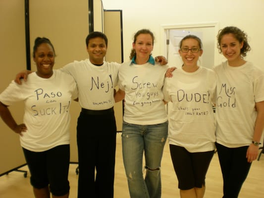 Extreme Dancesport dancers with very expressive t-shirts. Tell us how you really feel! :)