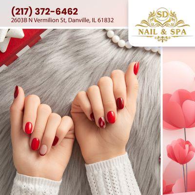 Set the tone for love this Valentine's Day with captivating red nails, perfect for adding a bold and romantic touch to your festive look!