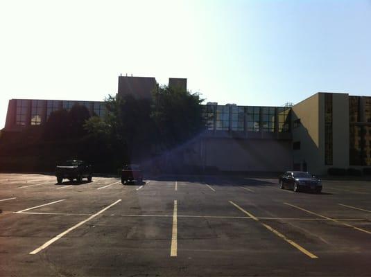 Main entrance & parking lot.