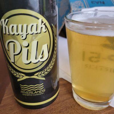 The Kayak Pils from Riverlands Brewing Company.