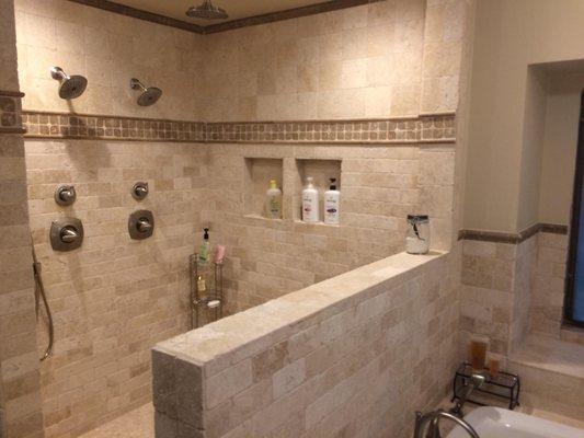 Custom built shower by Bracken Floors