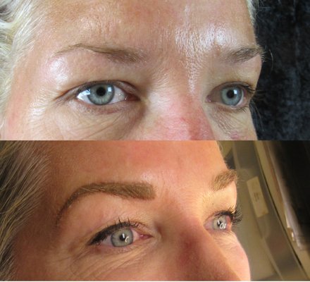 Before and After 
 Blonde Powder Brow