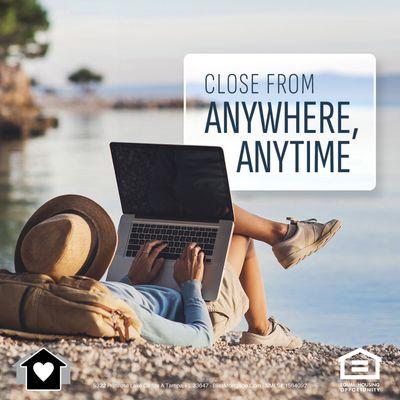 Closing on your new home with sand in your toes? It's possible! With digital mortgage tools and remote online notarization.
NMLS# 1564092