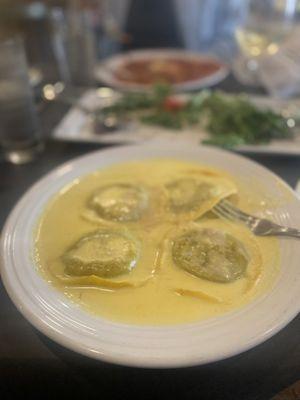 Mushroom and truffle ravioli