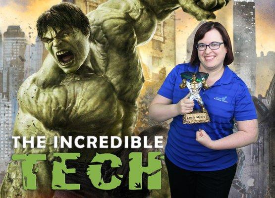 Jamie won the Tech Monster award again for the month of August!