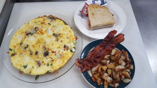 Spinach Ricotta Mushroom  Frittata