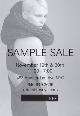 Sample sale soon! November 19-20