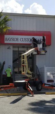 Awning overlay Decal for Bayside Custom Carts . Print & Installation