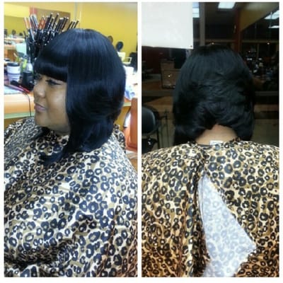 PRONTO WEAVE.. Bob cut... And styled..