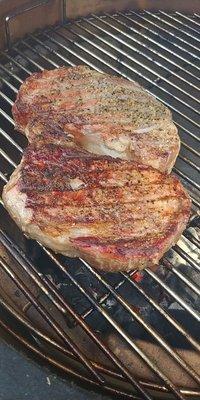 Ribeye on the grill