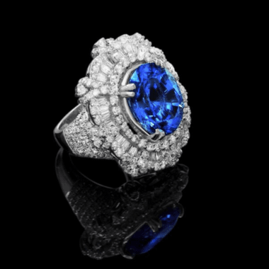 Sapphire and diamond ring