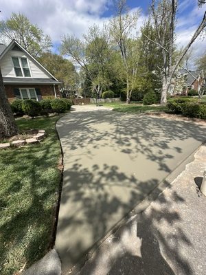 Driveway made wider