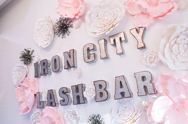 Iron City Lash Bar Photo wall