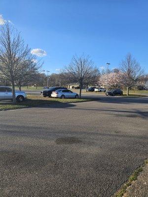 Very clean parking lot.