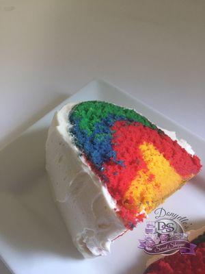 Rainbow pound cake