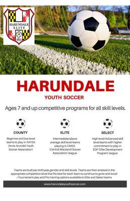 County, Elite and Select competitive programs for ages 7 and up