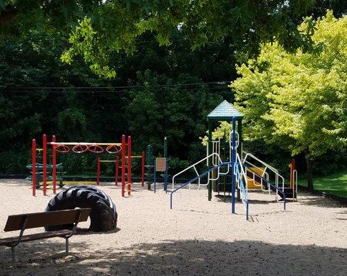 playground (swings to the left)