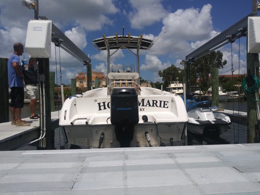 13k lb boatlift we did some restoration to!