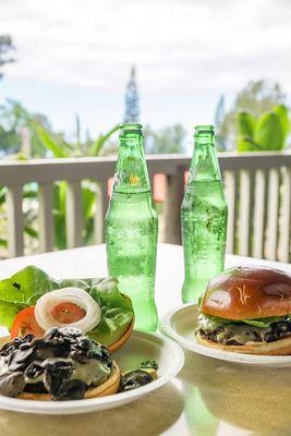 Maui Cattle Co Beef Burger with mushrooms