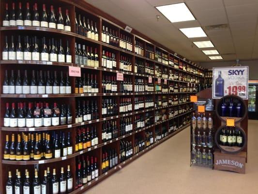 Part of the extensive selection at Ace Liquor & Wine.