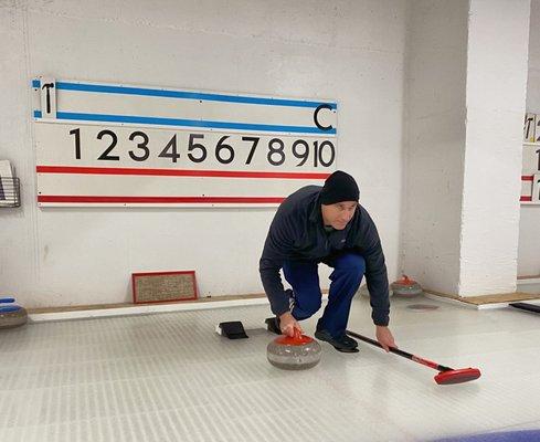 Someone curling