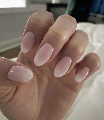 UV gel French ombré ($115 - extra 15 for the ombré)