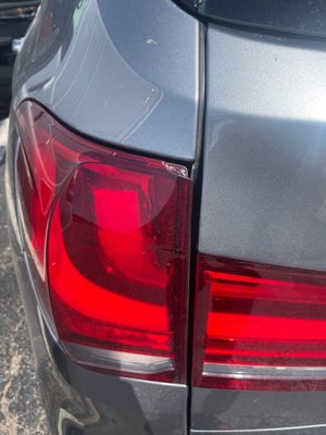 Broken taillight