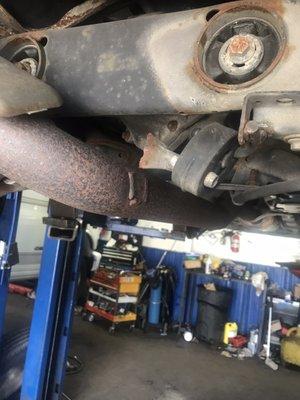 Exhaust mounts not attached