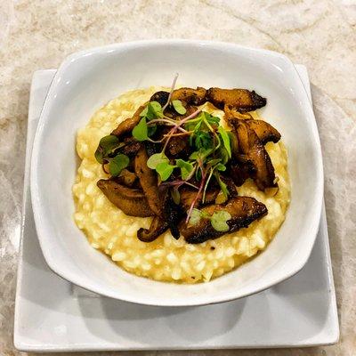 Wild Mushroom Risotto with sauteed mushrooms (parve)