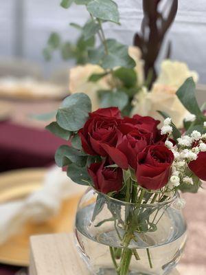 Elopement wedding centerpieces by Casa D Events