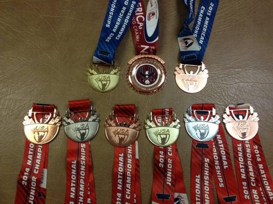 2014 Medals from athletes at American Open and Junior Nationals. 2014 off to a great start!