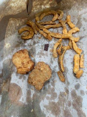 These were the nuggets and 'curly' fries.