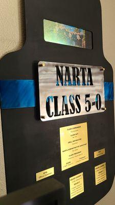 Graduating class plaque for a police dept.