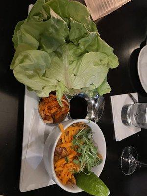 KOREAN BBQ CHICKEN LETTUCE WRAPS*