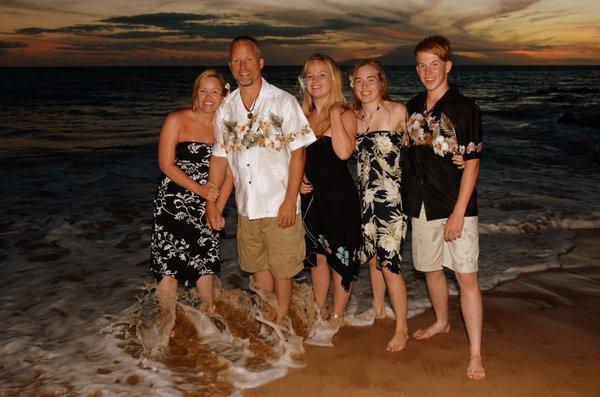 Even our photographer commented on our clothes and said the color choices and patterns were perfect for sunset photo's on the beach.