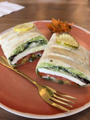 Mozerella tomato wrap