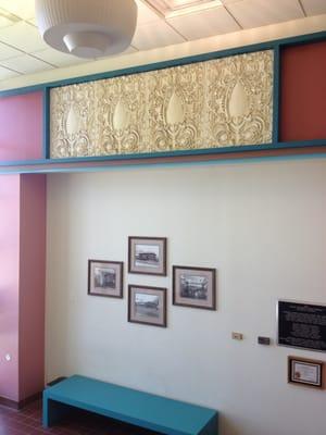 Part of the frieze was saved when the library was expanded & is on display in the lobby with old photos of the library.