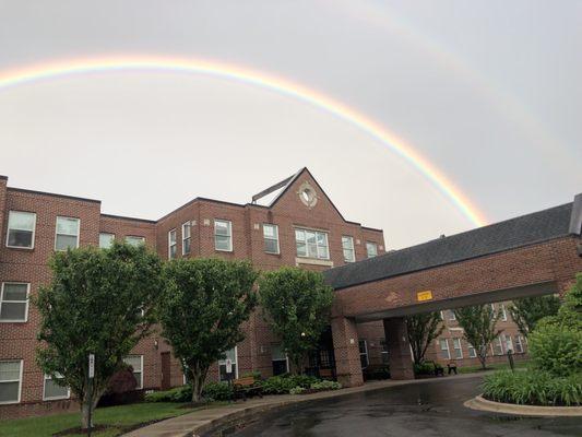 Rainbows over Botsford Commons :)