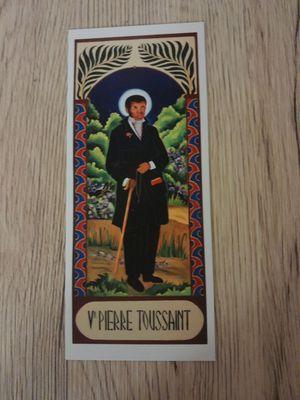 Example of one of the Saint cards...M. Toussaint from Haiti