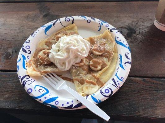 Banana foster crepes