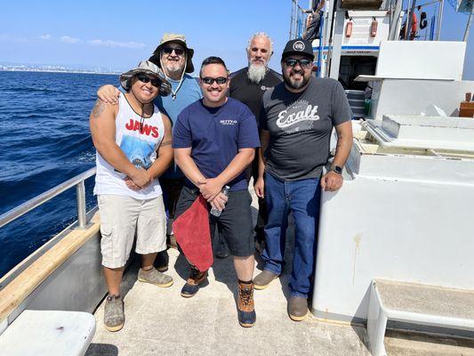 Family and friends on the Betty-O