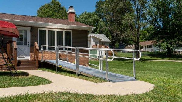 aluminum wheelchair ramp in Delaware by Lifeway Mobility