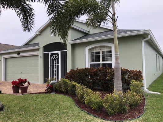 Exterior of this home was painted in Melbourne, Fl.