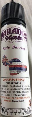 Kula Berries - recommended juice by guy working. Good stuff - fruity with good cloud production.