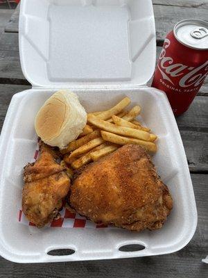 2pc chicken box with fries